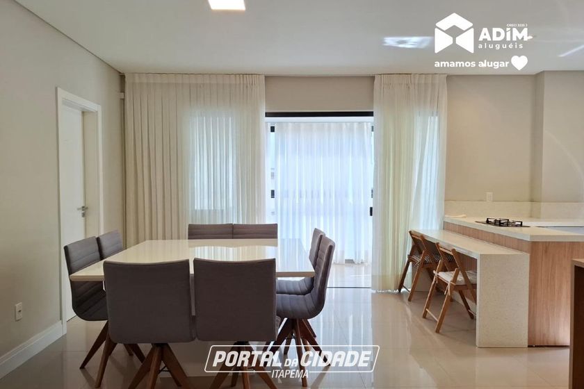 Apartamento para alugar - 123m&sup2; - Meia Praia