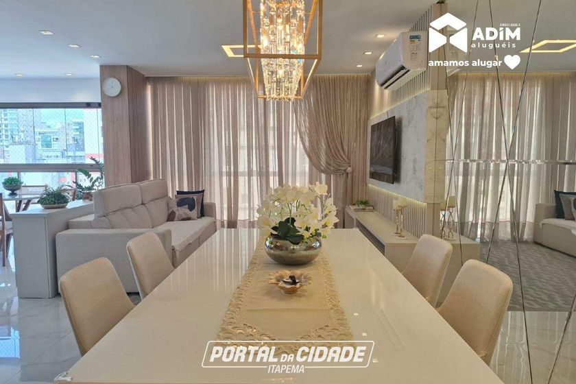 Apartamento para alugar - 145m&sup2; - Meia Praia