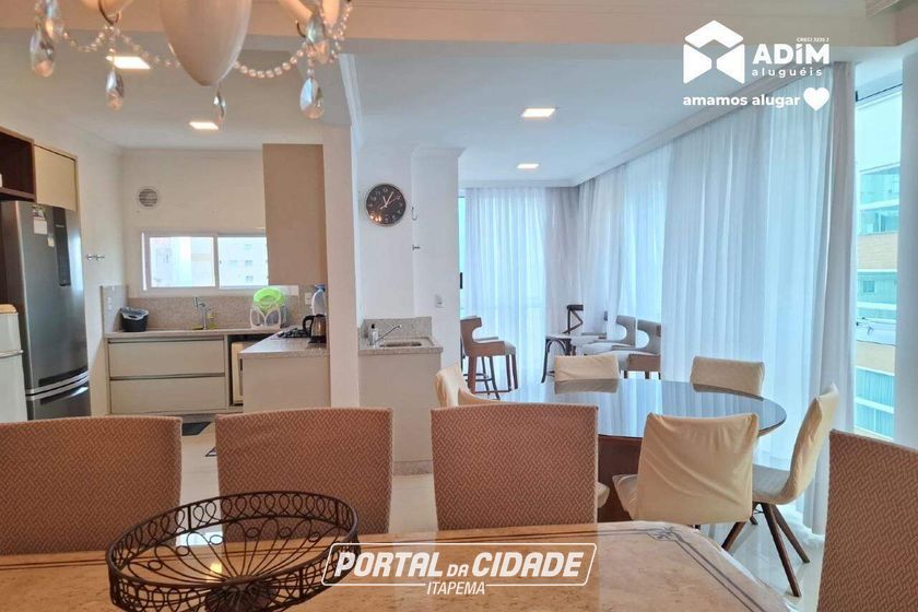 Apartamento para alugar - 127m&sup2; - Meia Praia