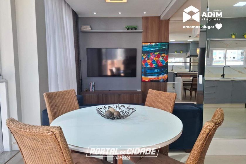 Apartamento para alugar - 125m&sup2; - Meia Praia