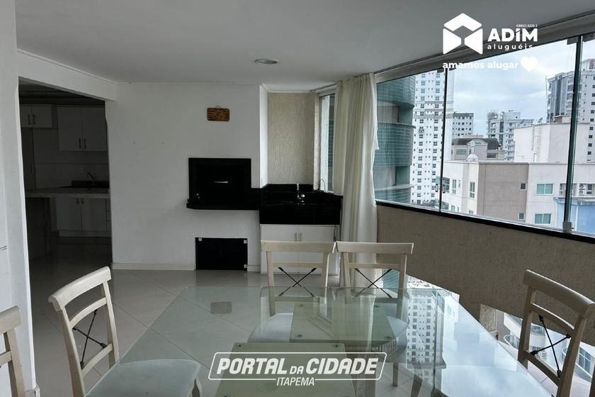 Apartamento para alugar - 140m&sup2; - Meia Praia