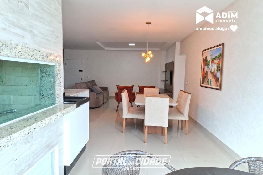 Apartamento para alugar - 134m&sup2; - Meia Praia