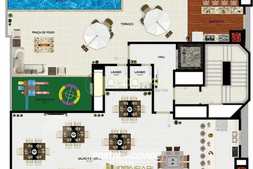 Apartamento &agrave; venda - 126m&sup2; - Meia Praia