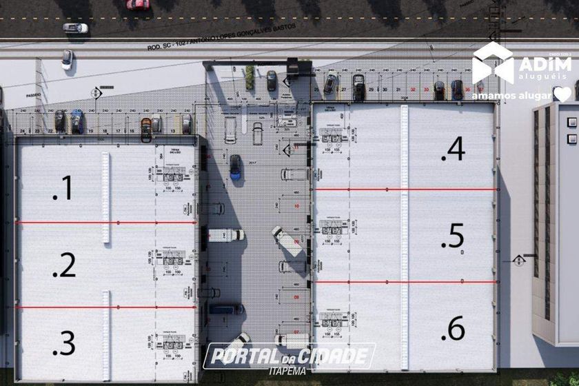 Sal&atilde;o Comercial para alugar - 657m&sup2; - Rio Pequeno