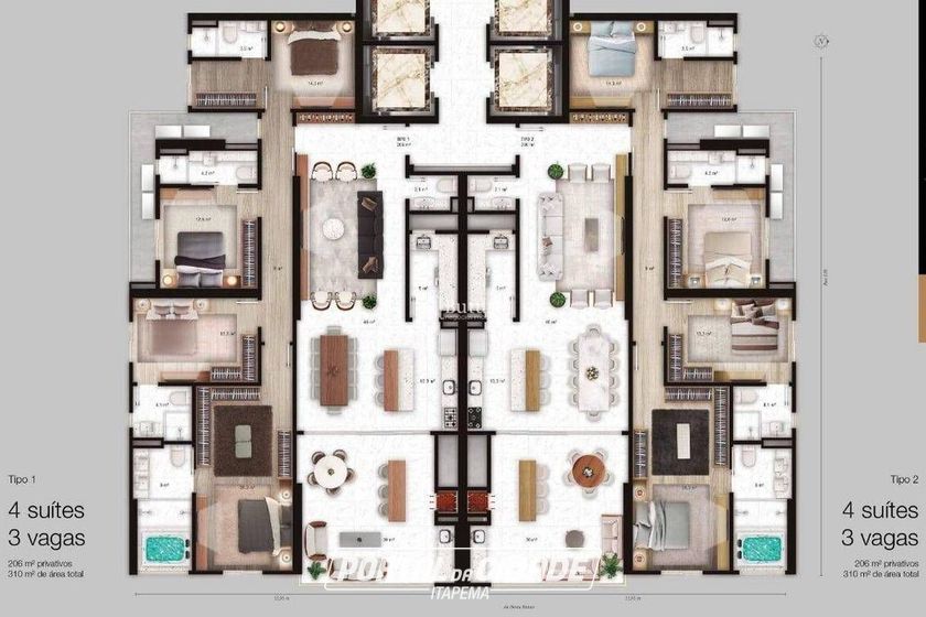 Apartamento &agrave; venda - Centro