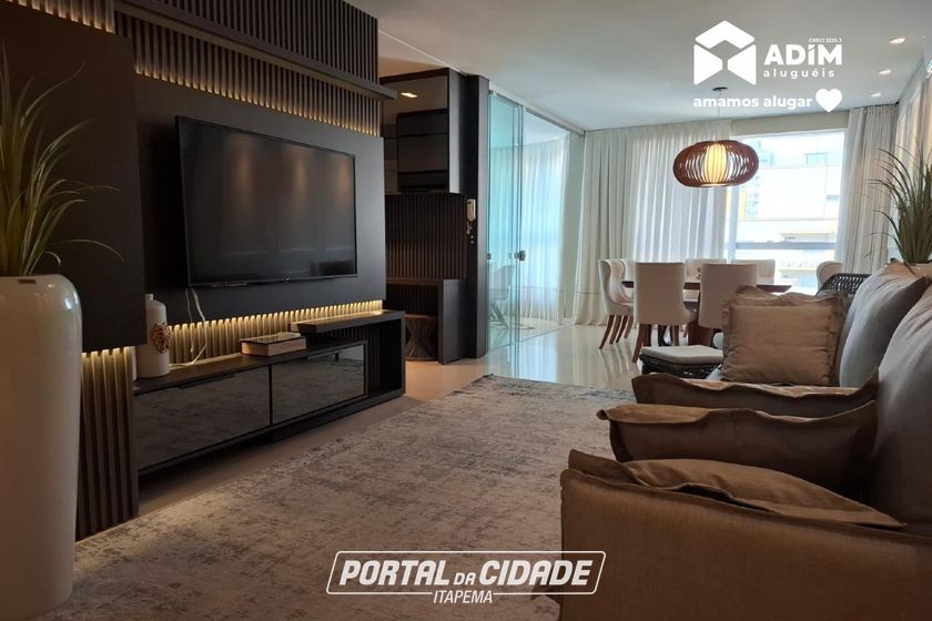 Apartamento para alugar - 142m&sup2; - Meia Praia