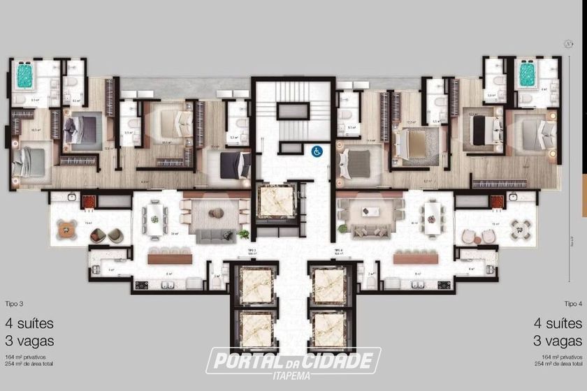 Apartamento &agrave; venda - 310m&sup2; - Centro