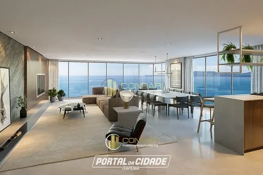 Apartamento &agrave; venda - 229m&sup2; - Centro - Frente Mar