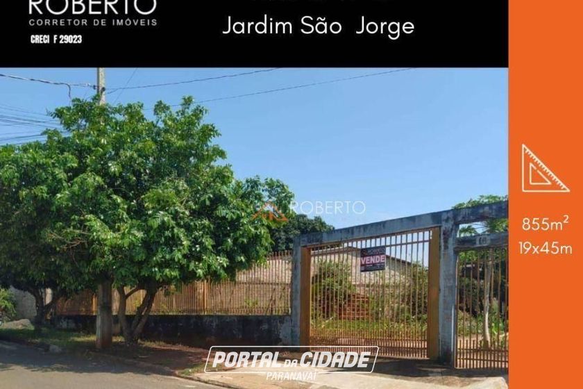 Terreno &agrave; venda - 855m&sup2; - Jardim S&atilde;o Jorge