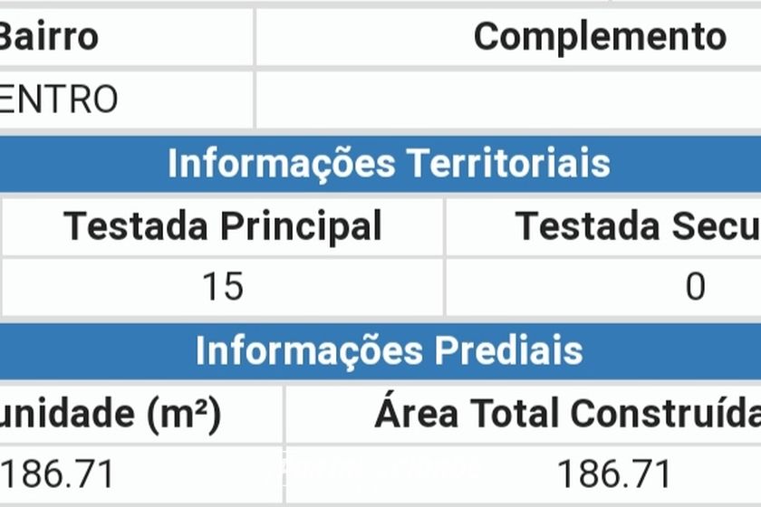 Terreno &agrave; venda - 900m&sup2; - Centro