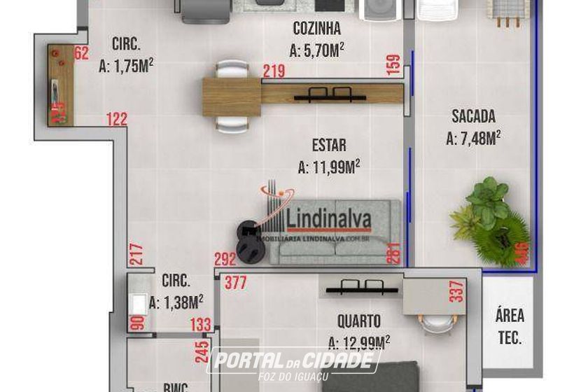Apartamento &agrave; venda - 44m&sup2; - Edif&iacute;cio Residencial Mir&oacute;