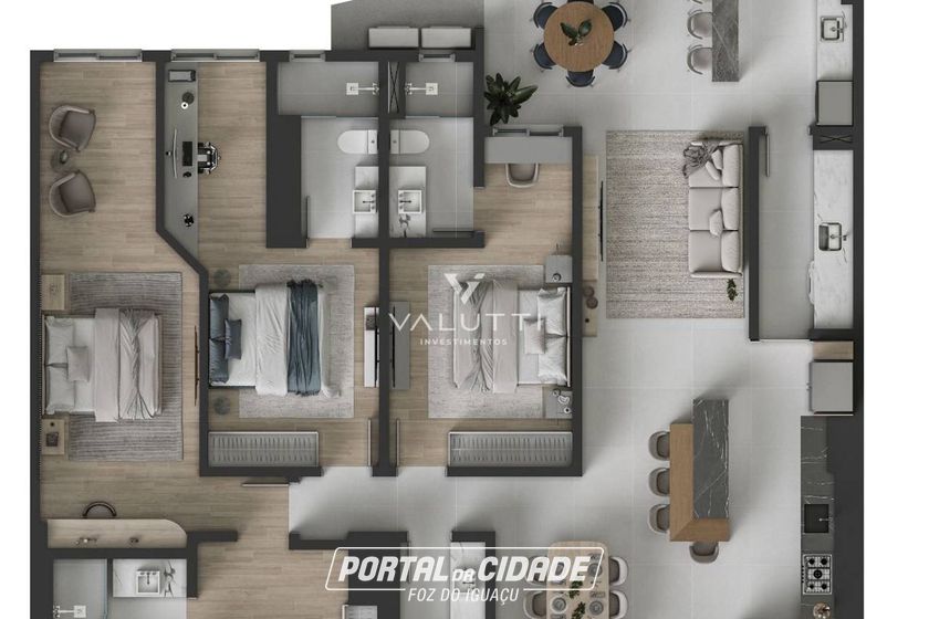 Apartamento &agrave; venda - 172m&sup2; - Ciudad Del Leste