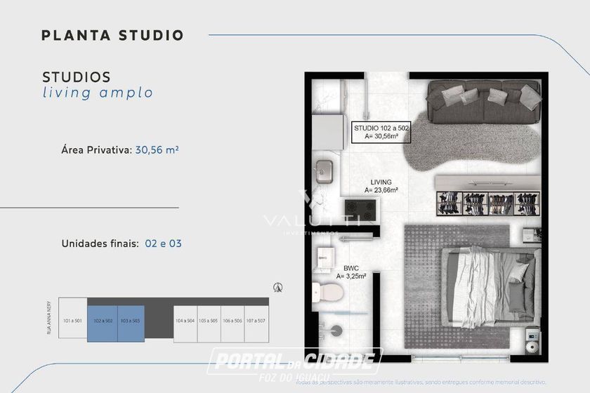 Apartamento &agrave; venda - 24m&sup2; - Residencial Asher