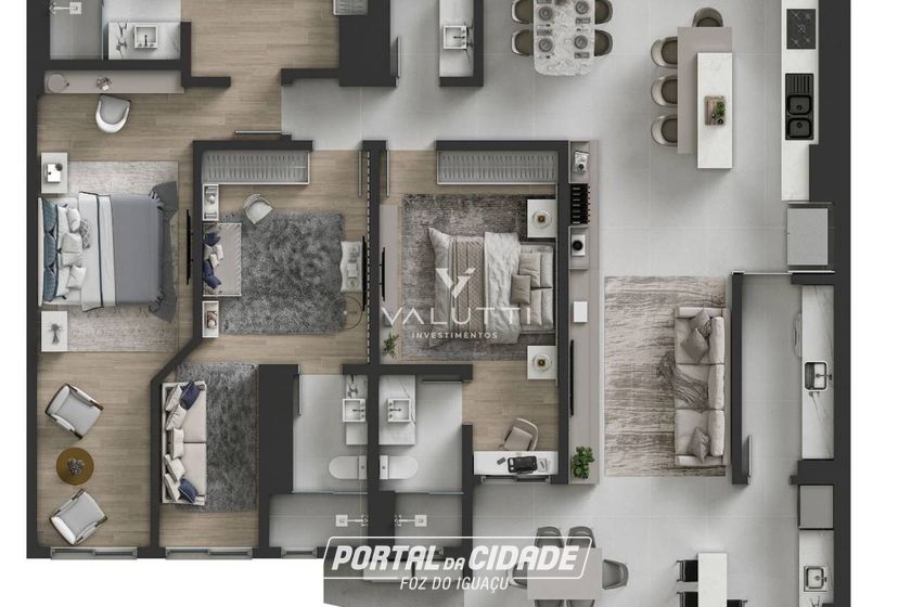 Apartamento &agrave; venda - 172m&sup2; - Ciudad Del Leste