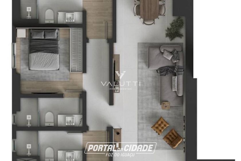 Apartamento &agrave; venda - 172m&sup2; - Ciudad Del Leste