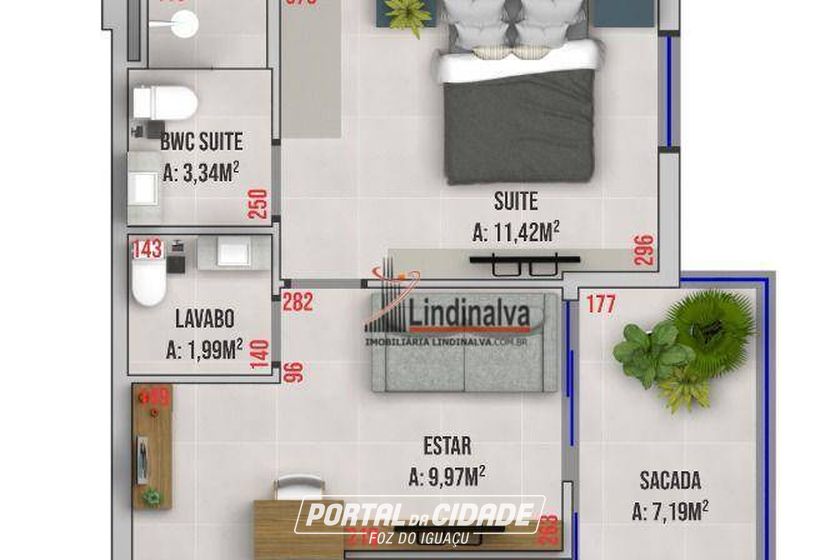 Apartamento &agrave; venda - 40m&sup2; - Edif&iacute;cio Residencial Mir&oacute;