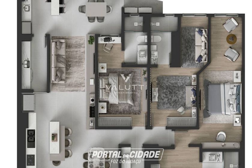 Apartamento &agrave; venda - 172m&sup2; - Ciudad Del Leste