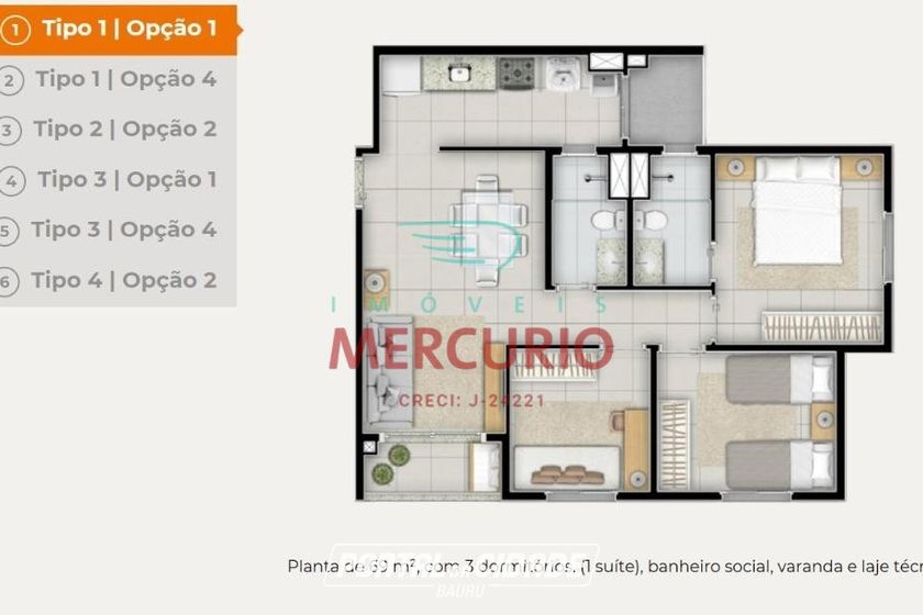 Apartamento &agrave; venda - 69m&sup2; - Residencial Parque Granja Cec&iacute;lia B