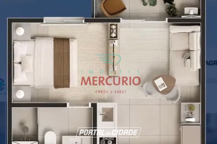Apartamento &agrave; venda - 28m&sup2; - Vila Cidade Universit&aacute;ria