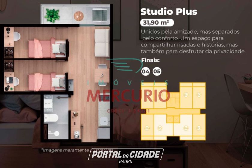 Apartamento &agrave; venda - 31m&sup2; - Vila Cidade Universit&aacute;ria