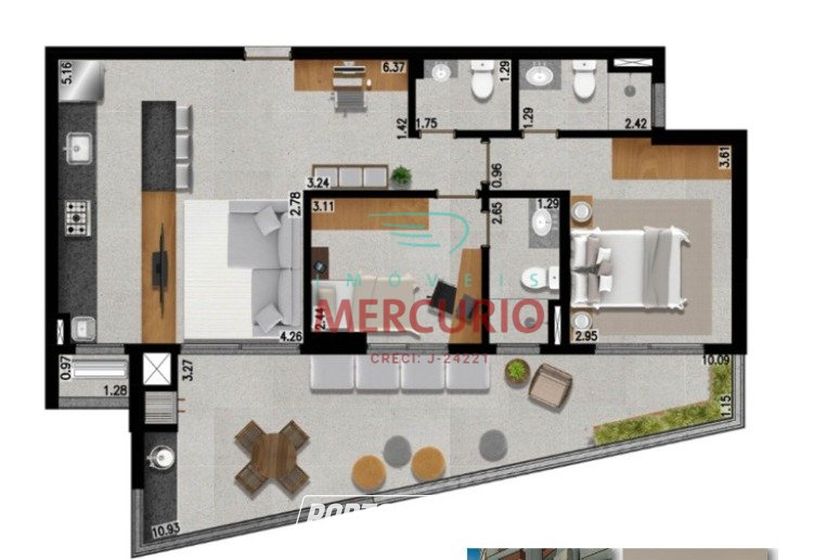 Apartamento &agrave; venda - 97m&sup2; - Vila Avia&ccedil;&atilde;o