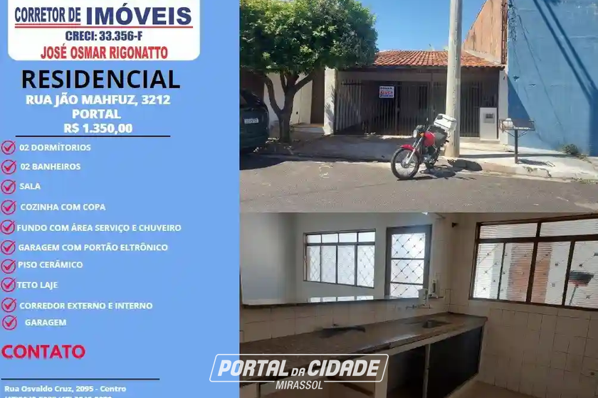 Casa para alugar - 120m&sup2; - Portal da Cidade Amiga