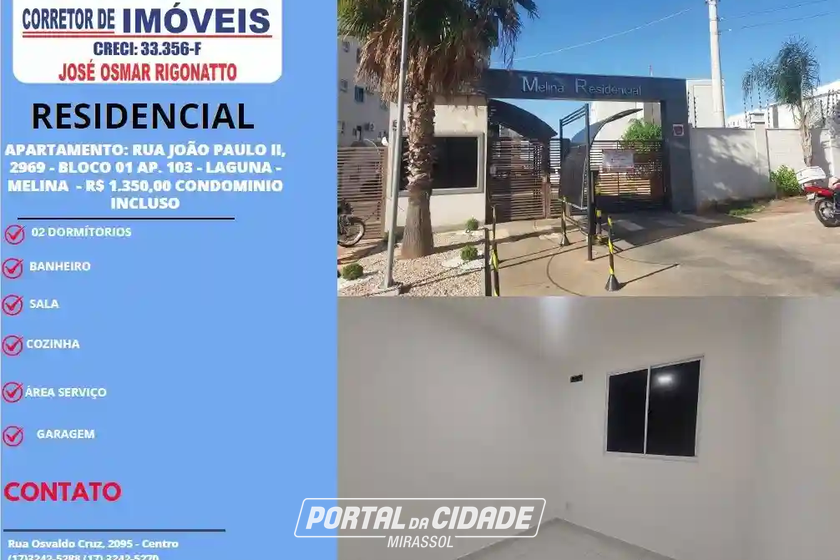 Apartamento para alugar - 40m&sup2; - Jardim Laguna