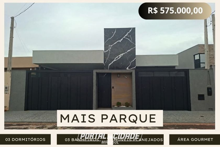 Casa &agrave; venda - 132m&sup2; - Residencial Mais Parque Mirassol