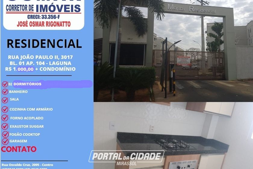 Apartamento para alugar - 45m&sup2; - Jardim Laguna
