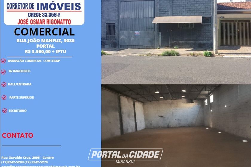 Ponto Comercial para alugar - 330m&sup2; - Portal da Cidade Amiga