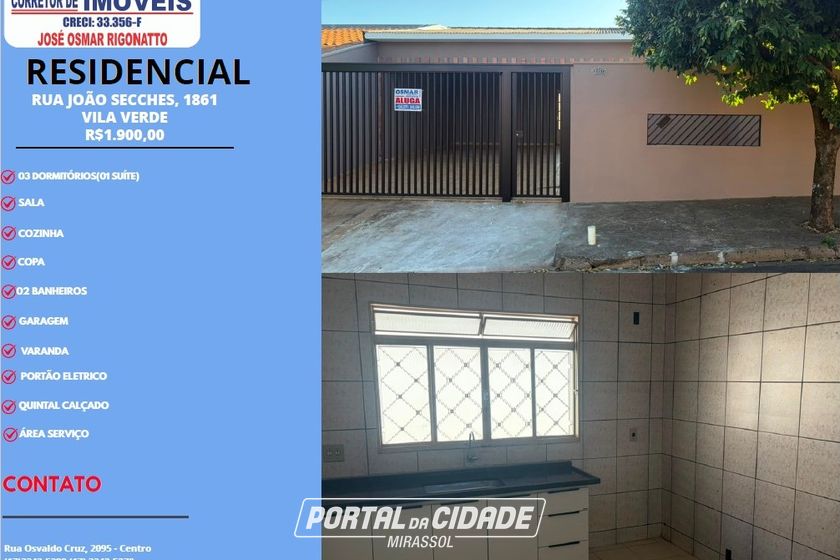 Casa para alugar - 136m&sup2; - Vila Verde