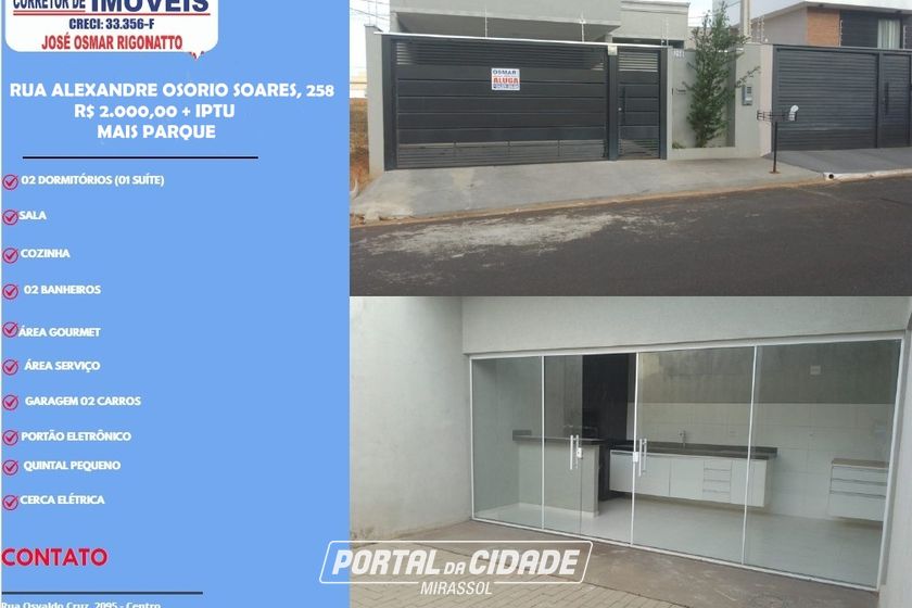 Casa para alugar - 120m&sup2; - Residencial Mais Parque Mirassol