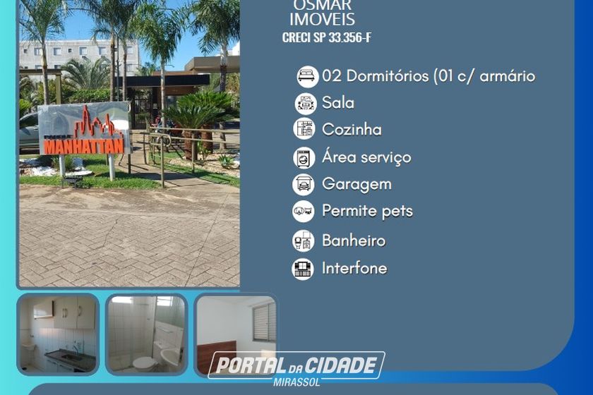 Apartamento para alugar - 40m&sup2; - Parque dos Buritis