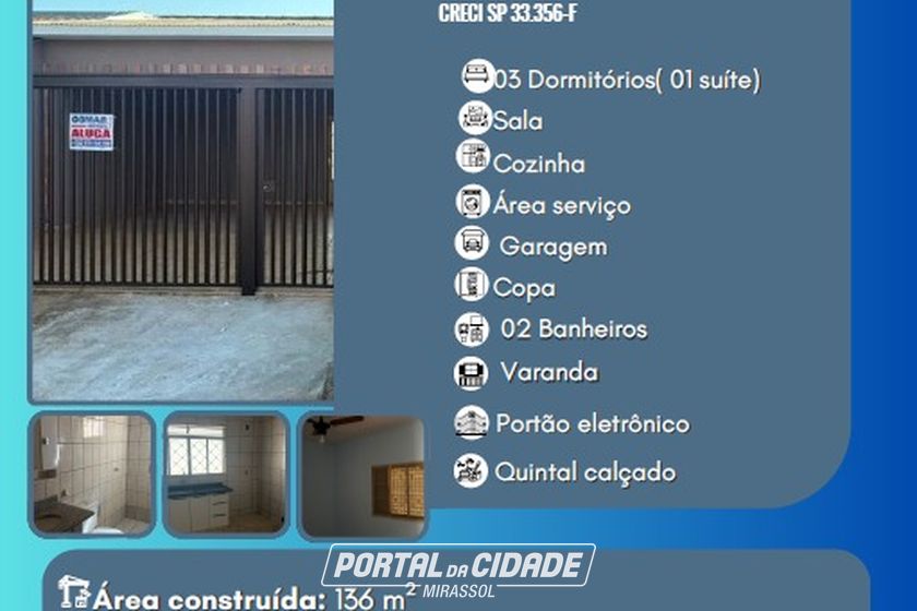 Casa para alugar - 136m&sup2; - Vila Verde