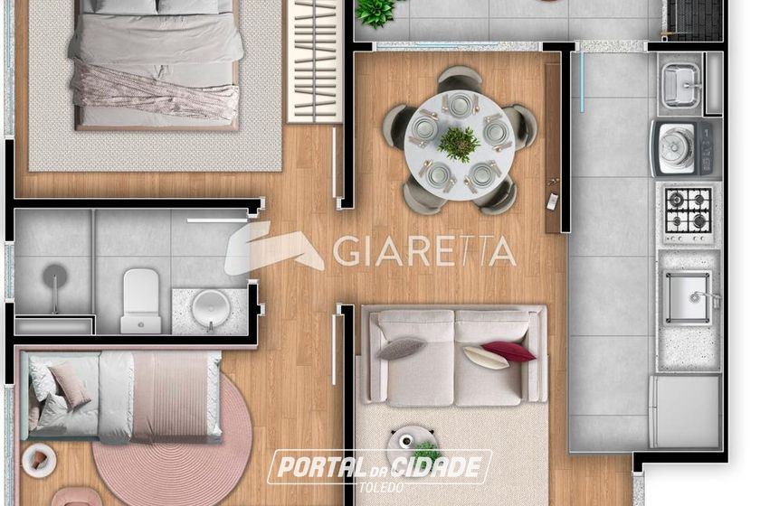 Apartamento &agrave; venda - 44m&sup2; - JARDIM TOCANTINS