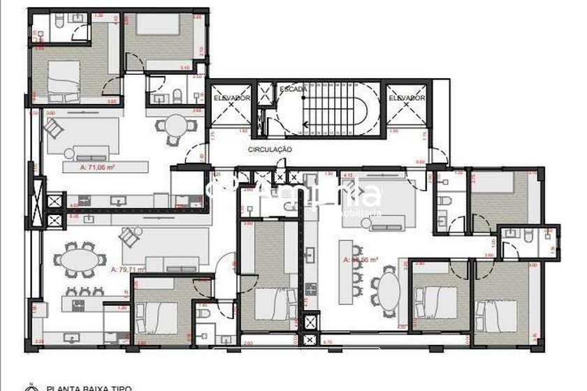 Apartamento &agrave; venda - 71m&sup2; - Centro