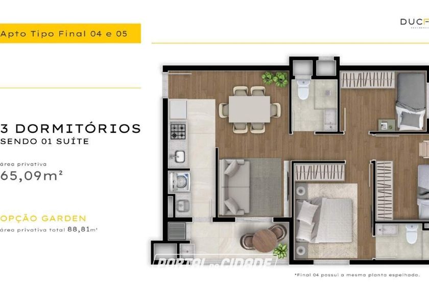 Apartamento &agrave; venda - 54m&sup2; - Tocantins