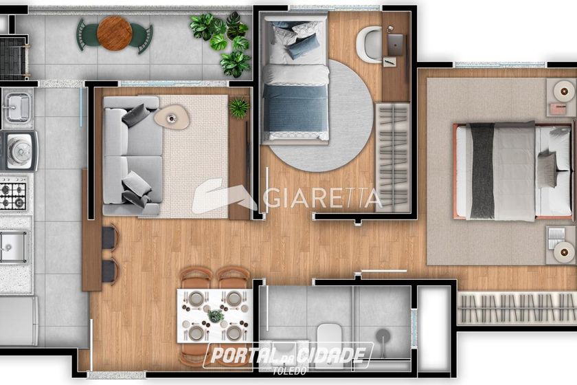 Apartamento &agrave; venda - 44m&sup2; - JARDIM TOCANTINS