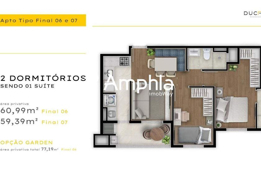 Apartamento &agrave; venda - 54m&sup2; - Tocantins