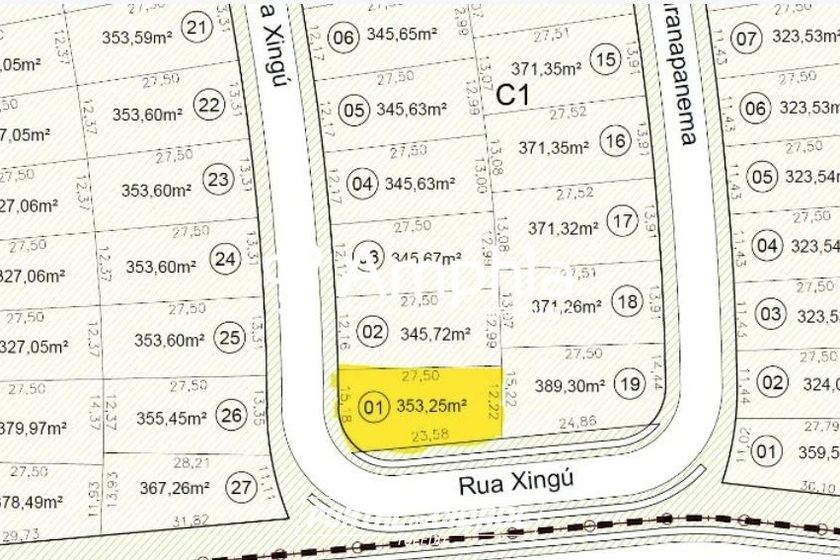 Terreno &agrave; venda - 353m&sup2; - FAG