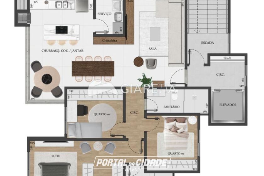 Apartamento &agrave; venda - 116m&sup2; - JARDIM LA SALLE
