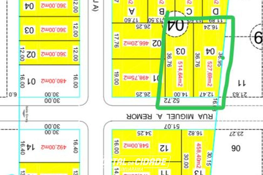 Terreno &agrave; venda - 514m&sup2; - Residencial Central Park
