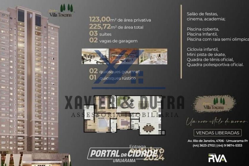 Apartamento &agrave; venda - 123m&sup2; - Villa Toscana Residence - Jardim Am&eacute;rica