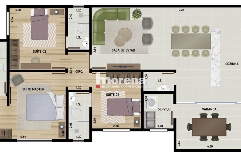 Apartamento &agrave; venda - 123m&sup2; - VILLA TOSCANA