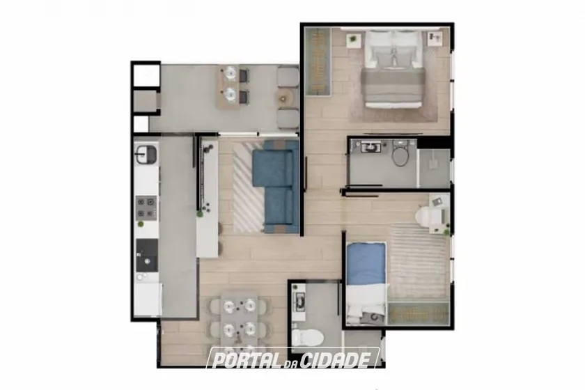 Apartamento &agrave; venda - 54m&sup2; - Porto Madero