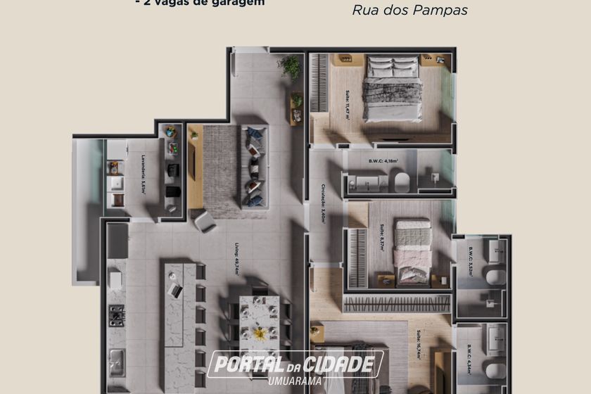 Apartamento &agrave; venda - 199m&sup2; - Jardim dos Pr&iacute;ncipes