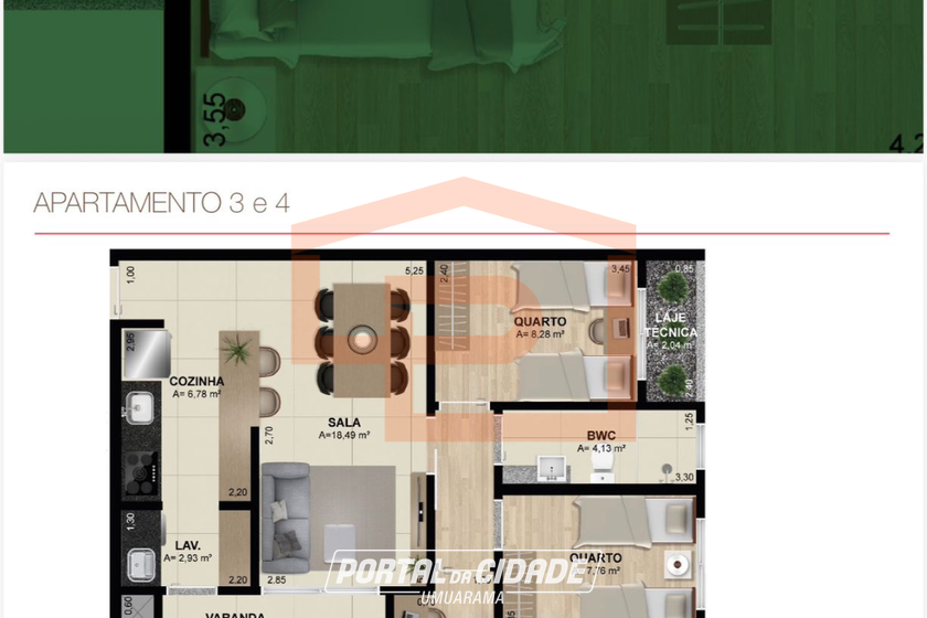 Apartamento &agrave; venda - 92m&sup2; - Zona I-A
