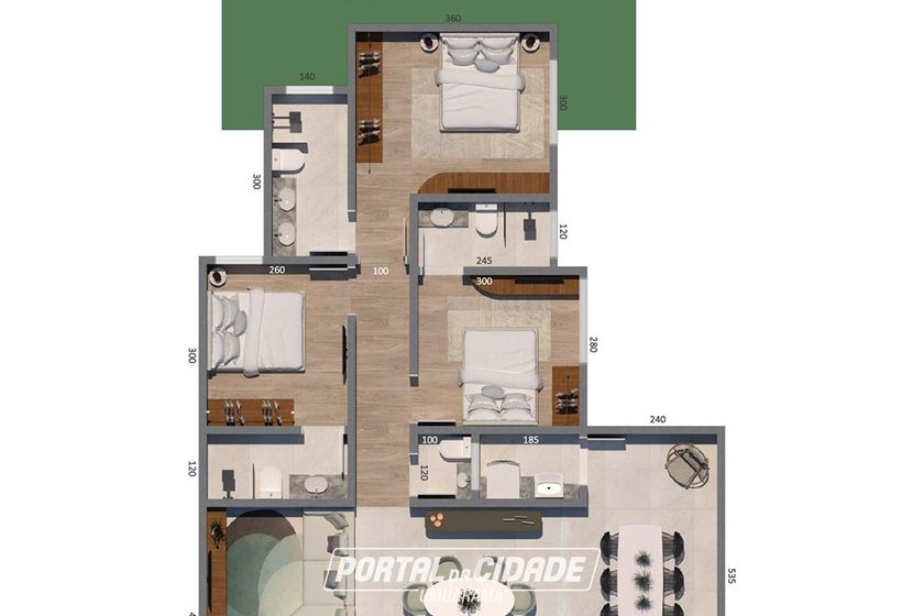 Apartamento &agrave; venda - 151m&sup2; - Porto Camargo