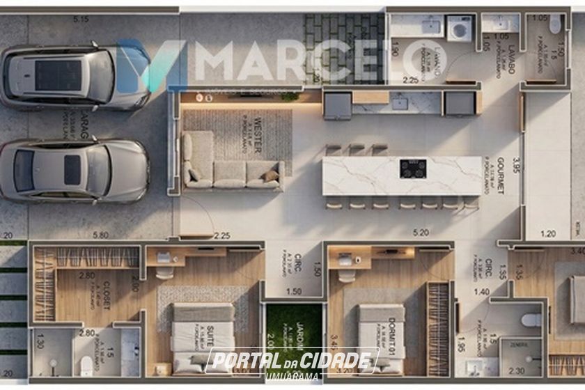 Casa &agrave; venda - 131m&sup2; - Parque Residencial Metropolitano