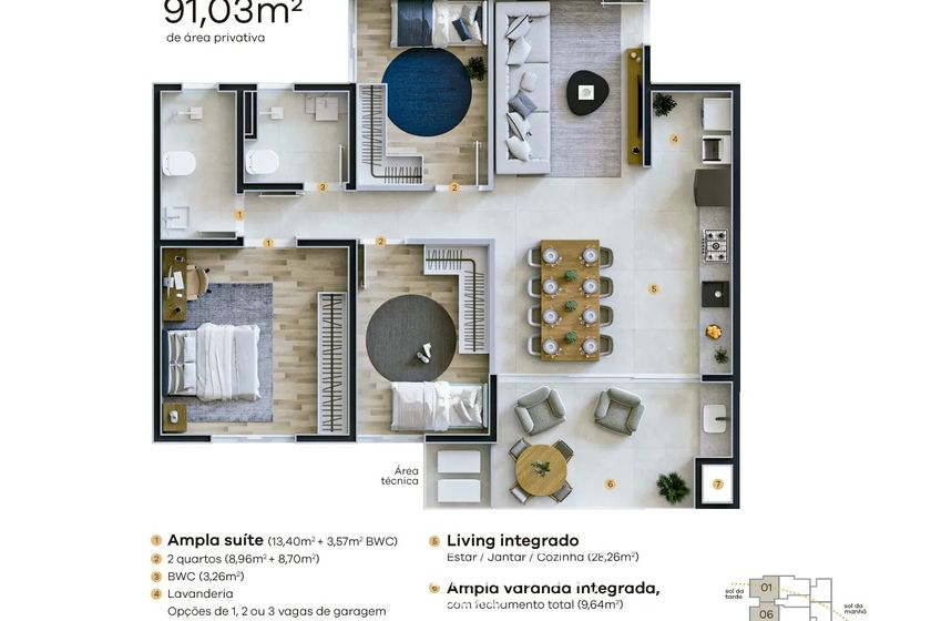 Apartamento &agrave; venda - 91m&sup2; - Parque Residencial Interlagos II